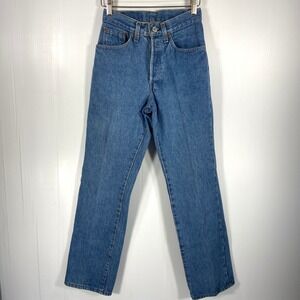 VTG 80s Levis Red Tab 26501 Blue Denim Buttonfly High Rise Jeans Womens 25